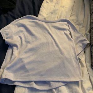 white crop top